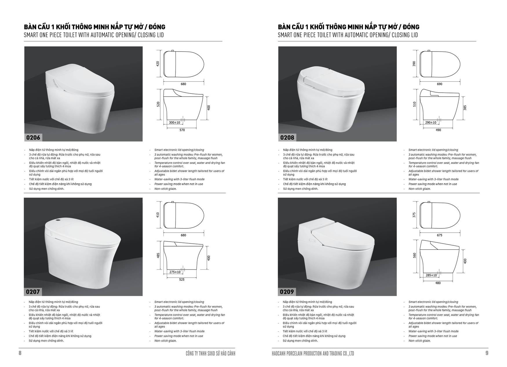 Bảng giá và Catalogue Thiết bị vệ sinh Hảo Cảnh HC mới nhất 2025 /Page 4